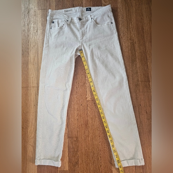 AG Adriano Goldschmied Cream Stilt Roll Up Jeans Women's 29" Waist X 26" Inseam - Picture 12 of 16